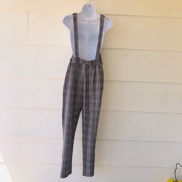 Shein Size Medium (6) Lightweight Checked Adjustable Overalls - Picture 6 of 15